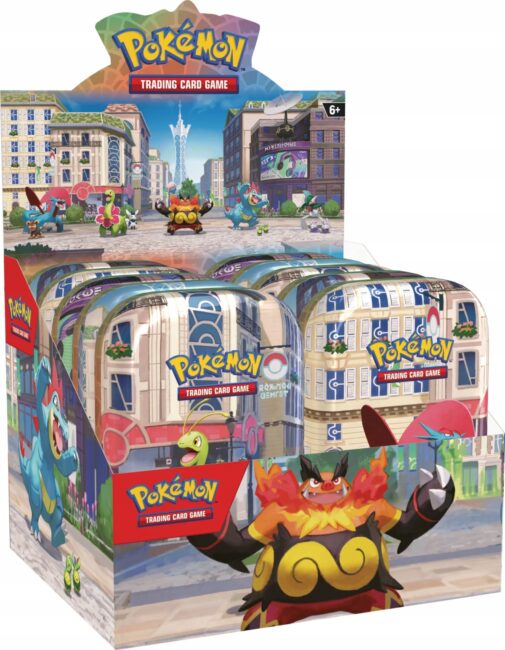 Pokémon TCG Lumiose City Min Tin Display